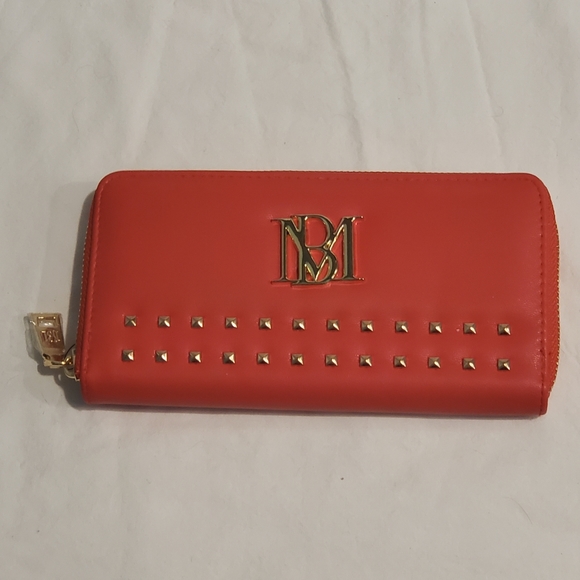 Badgley Mischka Bags Badgley Mischka Red Vegan Leather Zip Around